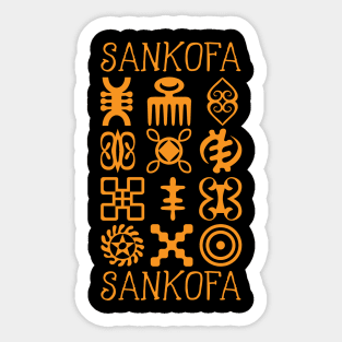 African Sankofa Adinkra Symbols. Ghana | Black Pride | Black History Sticker